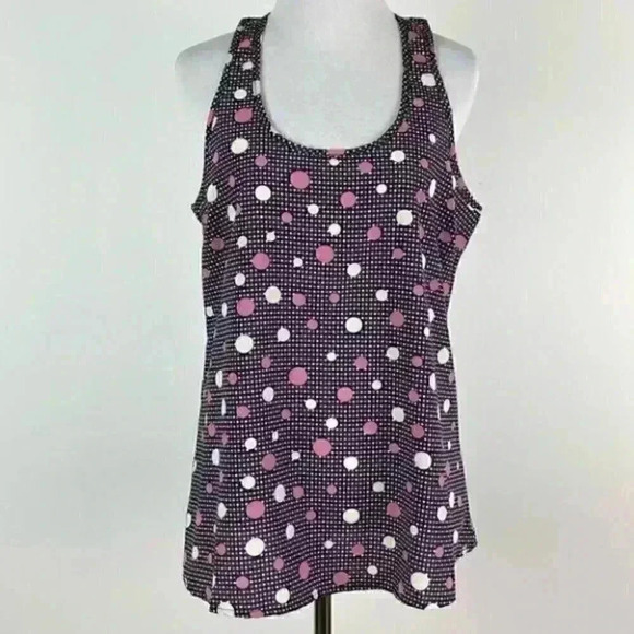 Curt women’s tank top size M pink white polka dot - Picture 1 of 8